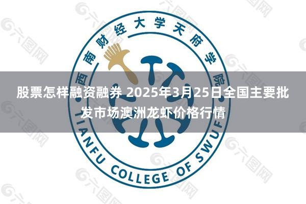 股票怎样融资融券 2025年3月25日全国主要批发市场澳洲龙虾价格行情