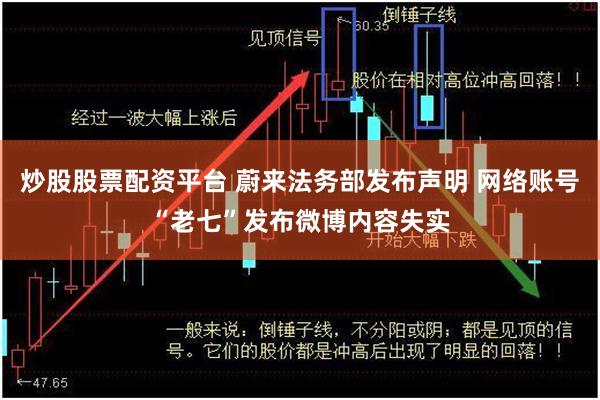 炒股股票配资平台 蔚来法务部发布声明 网络账号“老七”发布微博内容失实