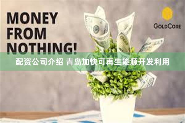 配资公司介绍 青岛加快可再生能源开发利用