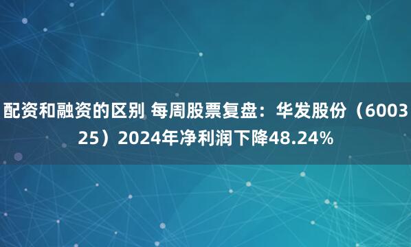 配资和融资的区别 每周股票复盘：华发股份（600325）2024年净利润下降48.24%