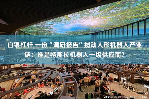 白银杠杆 一份“调研报告”搅动人形机器人产业链：谁是特斯拉机器人一级供应商？
